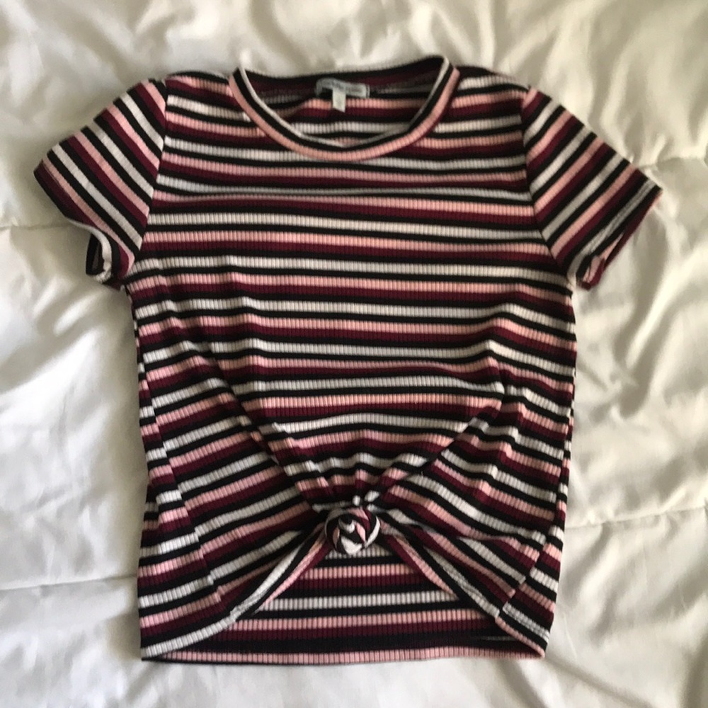 Striped Cropped Shirt